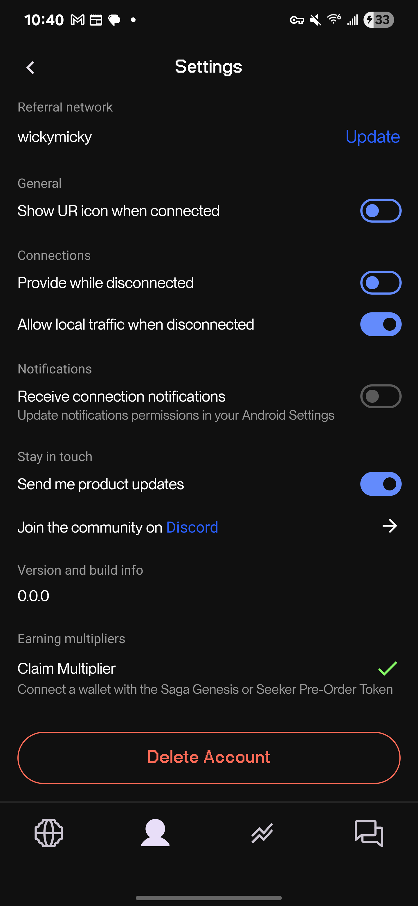 Delete Account Android